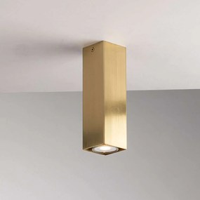Φωτιστικό Οροφής - Πλαφονιέρα Fluke I-FLUKE-PLQ20 ORO 1xGU10 6x6x20cm Gold Luce Ambiente Design Μέταλλο