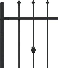 vidaXL Φράχτης με Σπίθες Asten Μαύρο 200 x 130 εκ
