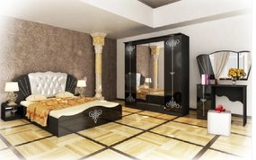 Σετ Κρεβατοκάμαρας 7 τεμαχίων Sahara με ΔΩΡΟ τουαλέτα με καθρέφτη & σκαμπό, Genomax 12814-132