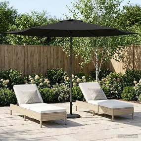 vidaXL Ομπρέλα Κήπου με Βάση 300 x 300 cm Πολυεστέρας Ορθογώνιος