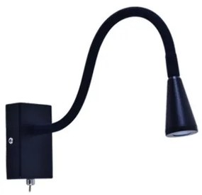 Απλίκα Φωτιστικό Τοίχου LED Μέταλλο CABLE H10 Φ6 Homelighting-77-3589-Μαύρο 77-3589