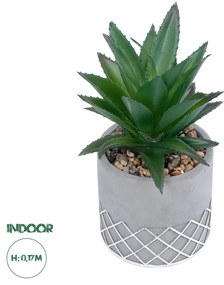 GloboStar® Artificial Garden SUCCULENT ALOE 21096 Διακοσμητικό Φυτό Παχύφυτο Αλόη Υ17cm