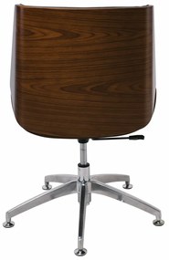Καρέκλα γραφείου Mesa 421, Καρυδί, Μαύρο, 82x65x66cm, 23 kg, Χωρίς μπράτσα, Χωρίς ρόδες, Μηχανισμός καρέκλας: Κλίση | Epipla1.gr
