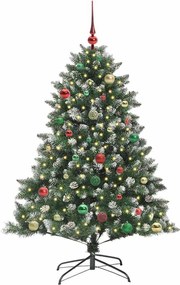 vidaXL Τεχνητό Χριστουγεννιάτικο Δέντρο με 150 LED Πράσινο 150 cm