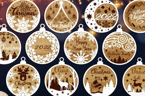 Σετ των 3 Intra απο ξύλο plywood 3mm-4mm πάχος Δέσμη ΧΡΙΣΤΟΥΓΕΝΝΙΑΤΙΚΑ ΣΤΟΛΙΔΙΑ χειροτεχνίας Δίασταση 5x3 cm INTRAFABR-18835608