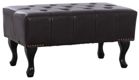 Ταμπουρέ Υποπόδιο ΕΜΜΑ τύπου CHESTERFIELD PU Σκούρο καφέ 80x44x39Y εκ. 80x44x39 εκ.