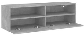 vidaXL Έπιπλο Τοίχου Τηλεόρασης Γκρι Σκυρ. 100x30x30 εκ. Επεξ. Ξύλο