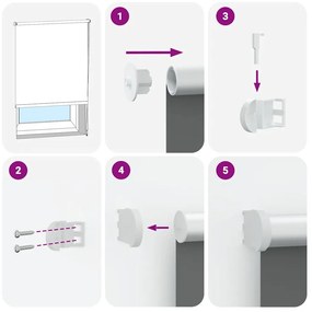 vidaXL Roller Blind Blackout γκρί 130x150 cm Πλάτος υφάσματος 126,6cm