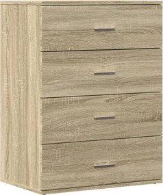 vidaXL Συρταριέρα Sonoma Δρυς 60x39x80 εκ. Επεξεργασμένο Ξύλο