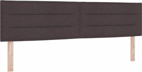 vidaXL Κεφαλάρι με κεφαλάρι Σκούρο Καφέ 180 cm Τεχνητό Δέρμα