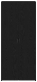 vidaXL Ντουλάπα Παπουτσιών Μαύρο Δρυς 80x35,5x180 εκ Επεξεργασμένο Ξύλο