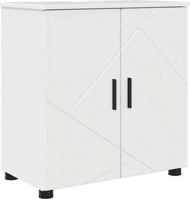 vidaXL Σετ Επίπλων Μπάνιου Επιτοίχιο 5 pcs Υψηλής γυαλάδας λευκό