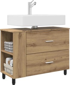 vidaXL Έπιπλο μπάνιου Artisan Δρυς 80 x 35 x 60 cm Επεξεργασμένο Ξύλο