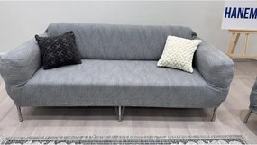 Stewehome Σετ καλύμματα καναπέ από πολυεστέρα και βαμβάκι με ριγέ σχέδιο 180x230 cm