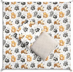 TeePee Tent - Raccoons -  Grey