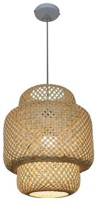 ΦΩΤΙΣΤΙΚΟ ΚΡΕΜΑΣΤΟ ΜΟΝΟΦΩΤΟ Ε27 MAX 60W Ø480x500 RATTAN Eurolamp 144-33013