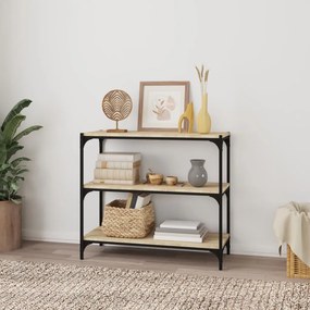 vidaXL Βιβλιοθήκη Sonoma Δρυς 80x33x70,5 εκ. Επεξεργ. Ξύλο &amp; Ατσάλι