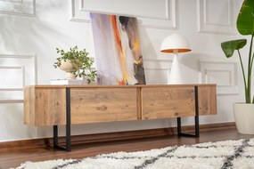 Έπιπλο Τηλεόρασης Atlantic Πεύκο / Μαύρο PESU 180x30x50