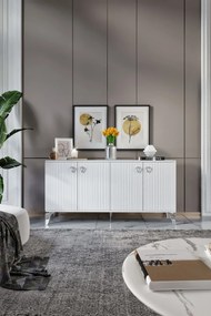 Stewehome κονσόλα mdf με μεμβράνη και πόρτες 160x40x84 cm