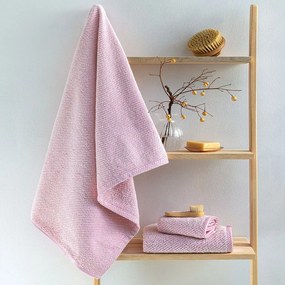 Πετσέτες Harvey (Σετ 3τμχ) Pink Palamaiki Towels Set 70x140cm 100% Βαμβάκι