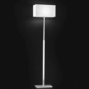 Φωτιστικό Δαπέδου 5888 CR 1XE27 60W 40x160cm Silver Με Αμπαζούρ White Perenz Μέταλλο,Ύφασμα