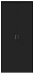 vidaXL Ντουλάπα Παπουτσιών Μαύρη 80x39x180 εκ. Επεξεργασμένο Ξύλο