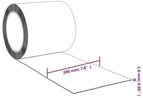 vidaXL Λωριδοκουρτίνα Μπλε 25 μ. 200 χιλ. x 1,6 χιλ. από PVC