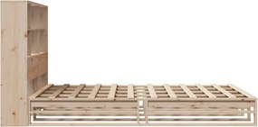 vidaXL Κρεβάτι Βιβλιοθήκη Χωρίς Στρώμα 150x200 εκ Μασίφ Ξύλο