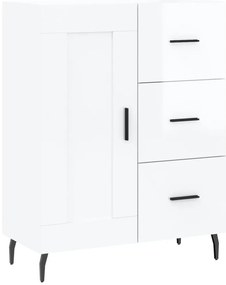 vidaXL Ντουλάπι Γυαλιστερό Λευκό 69,5x34x90 εκ. Επεξεργασμένο Ξύλο