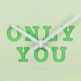 Ρολόι Τοίχου (27x6x30) Karlsson Heart Candy Soft Green