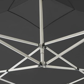 vidaXL Κιόσκι με Τοιχώματα Πτυσσόμενο Επαγγ. Ανθρακί 2x2 μ. Αλουμινίου