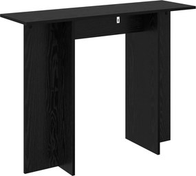 vidaXL Τραπέζι κονσόλας Μαύρη Δρυς 100 x 30 x 75 εκ Επεξεργασμένο Ξύλο