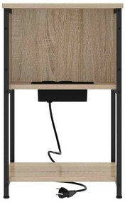 vidaXL Κομοδίνο Sonoma Δρυς 38 x 31 x 61 εκ Επεξεργασμένο ξύλο