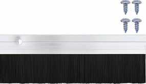 vidaXL Σφραγίδες πόρτας με βούρτσες που προσαρτώνται 2 pcs Ασημί