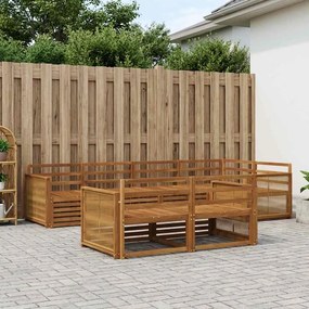 vidaXL Σειρά Καναπέ Εξωτερικού 7 pcs Φυσικό