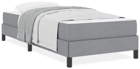 vidaXL Κρεβάτι με ελατήρια Άλλο Ανοιχτό γκρι 90 x 190 cm ύφασμα