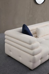 Τριθέσιος Καναπές - Boston 3 - Χρώμα Λευκό - 255x102x75εκ