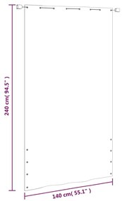 vidaXL Διαχωριστικό Βεράντας Ανοιχτό Πράσινο 140x240 εκ. Ύφασμα Oxford