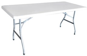 Τραπέζι Πτυσσόμενο BLOW-R Μέταλλο/PP Γκρι/Άσπρο 180x76x74cm
