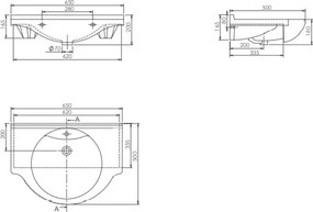 Mabo Economy 65 MDF Base - Βάση Επίπλου Με Νιπτήρα (65x50) - MDF Laminate 112