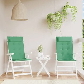 Μαξιλάρια Καρέκλας με Πλάτη 2 τεμ. Πράσινα από Ύφασμα Oxford - Πράσινο