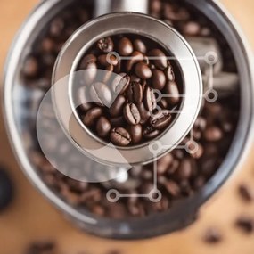 Σετ των 2 Intra Συλλεκτικό Ξύλινο Παζλ Plywood  4mm - Μύλος καφέ με χύσιμο κόκκων καφέ Σε Ξύλινο Κουτί - Διαστάσεις: 10x10 cm – 25 κομμάτια