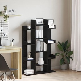 Βιβλιοθήκη Μαύρης Δρυς 86x25,5x140 εκ από Επεξεργασμένο Ξύλο