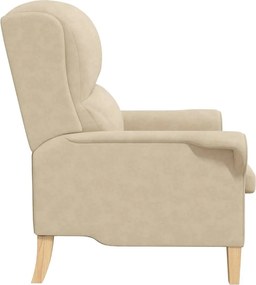 vidaXL Πολυθρόνα Κρεμ 76 x 94 x 102 εκ. Μικροΐνες