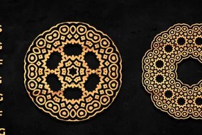 Intra απο ξύλο plywood 3mm-4mm πάχος – Διακόσμηση τοίχου Mandala Cut Laser Δίασταση  40x30 cm INTRAFABR-89387024