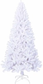 vidaXL Τεχνητό Χριστουγεννιάτικο Δέντρο Λευκό 180 cm PVC και Ατσάλι