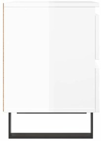 vidaXL Κομοδίνα 2 τεμ. Γυαλ. Λευκό 40 x 35 x 50 εκ. Επεξεργασμένο Ξύλο