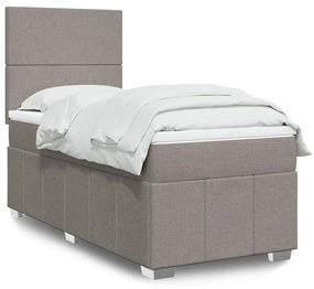 vidaXL Κρεβάτι Boxspring με Στρώμα Taupe 80x200 εκ. Υφασμάτινο