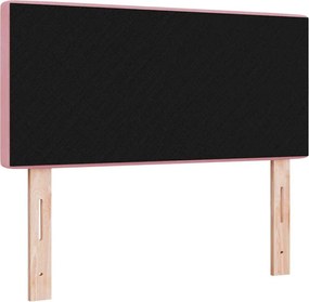 vidaXL Κεφαλάρι με κεφαλάρι Ροζ 90 cm Τεχνητό Δέρμα