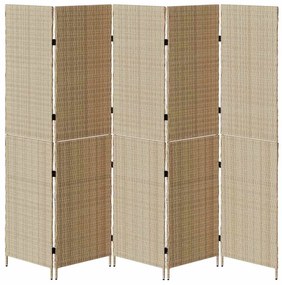 vidaXL Διαχωριστικό Δωματίου Μπεζ 245 x 180 cm συνθετικό ρατάν